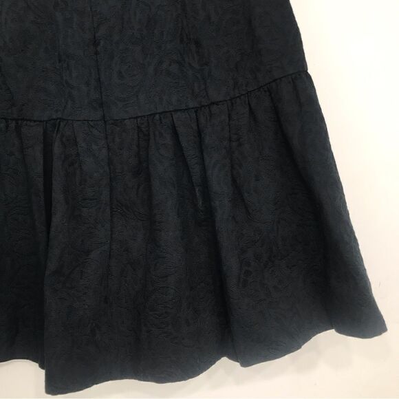 J. Crew Black Textured Jacquard Drop Waist Pleated Mini Skirt NEW - Picture 5 of 13